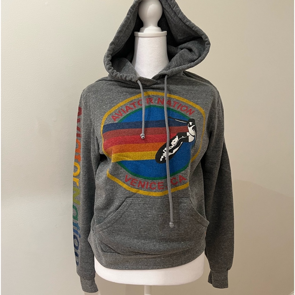Aviator Nation Pullover Hoodie - Heather Grey